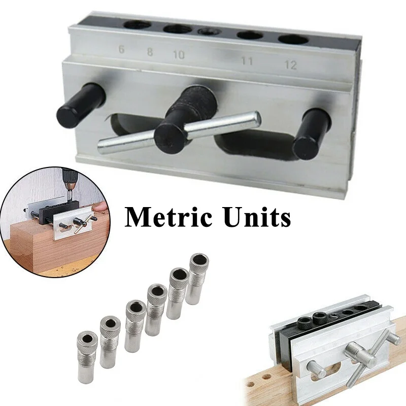 

Woodworking Self-Centering Doweling Jig Kit Drill Guide Set Hole Puncher Tools For Workshop Woodworking Tools Accessories