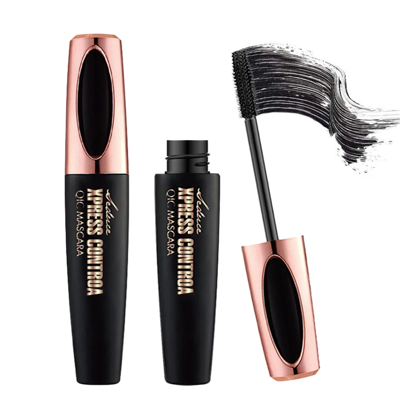 

4D Black Fiber Mascara Thick CURLING Eye Lash Extension Lash Lengthening Eye Lash Brush Quick Dry No Blooming Big Eye Makeup