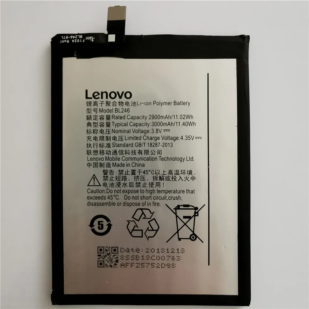 Аккумулятор для lenovo Z90 аккумулятор BL246 lenovo Vibe Shot аккумулятор Z90A40 Z90-7 3000 мАч перезаряжаемый аккумулятор для телефона