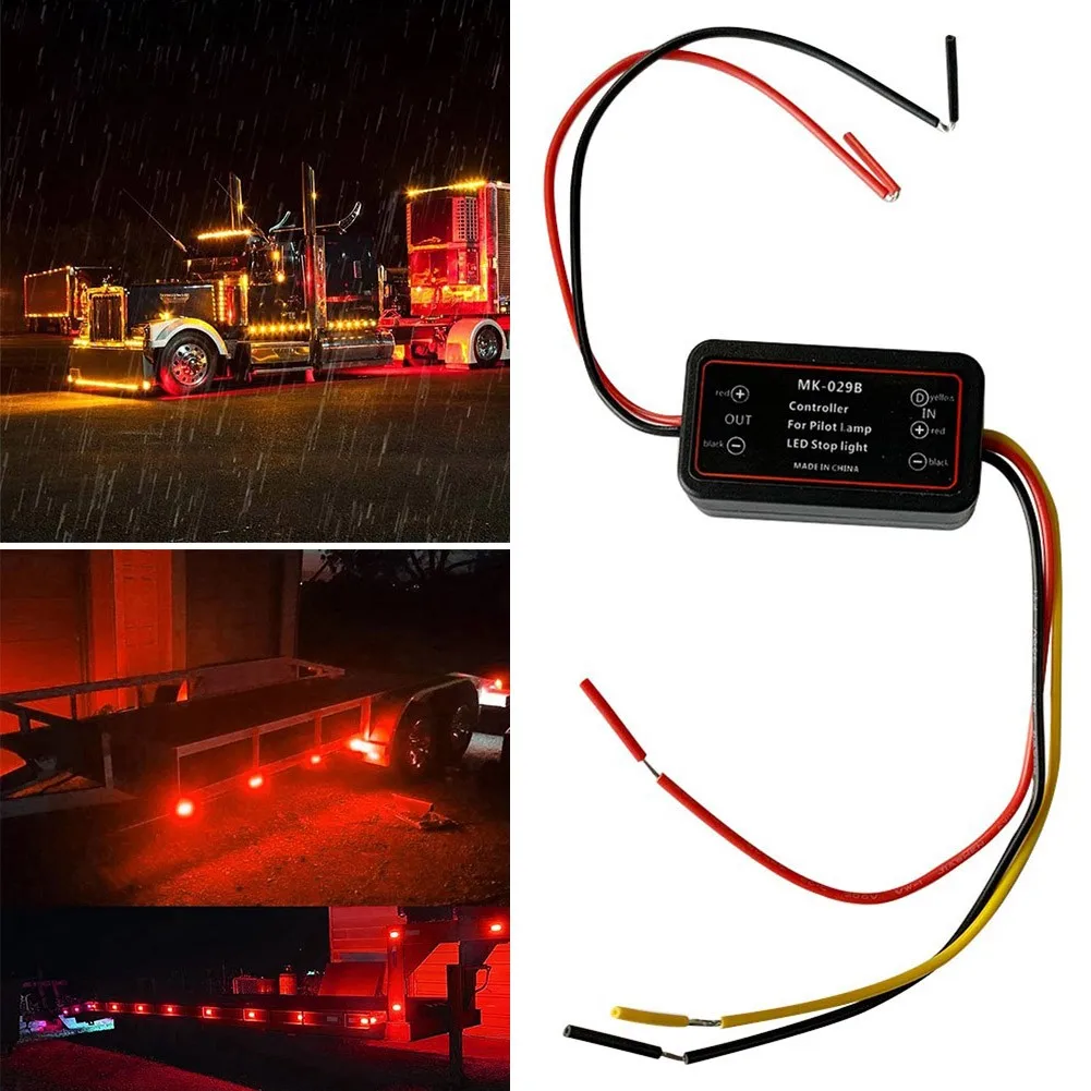 

1pc Car Brake Lights Controller Box Flasher Module Taillight Strobe MK-029B For Universal Car SUV Off-road Lights Accessories
