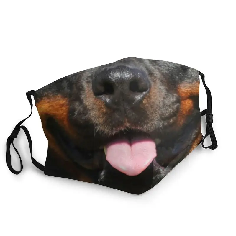 

Funny Rottweiler Face Washable Mouth Face Mask Metzgerhund Family Guard Dog Mask Anti Dust Protection Cover Respirator Muffle