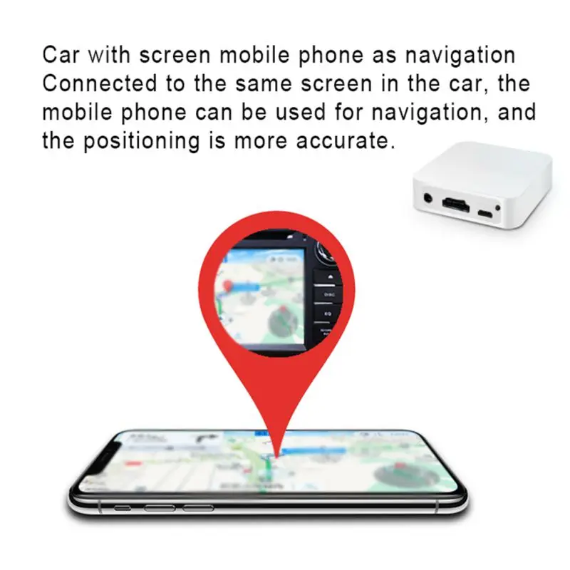 Белый автомобильный WiFi Дисплей Коробка Зеркало Ссылка адаптер для Airplay DLNA Android и