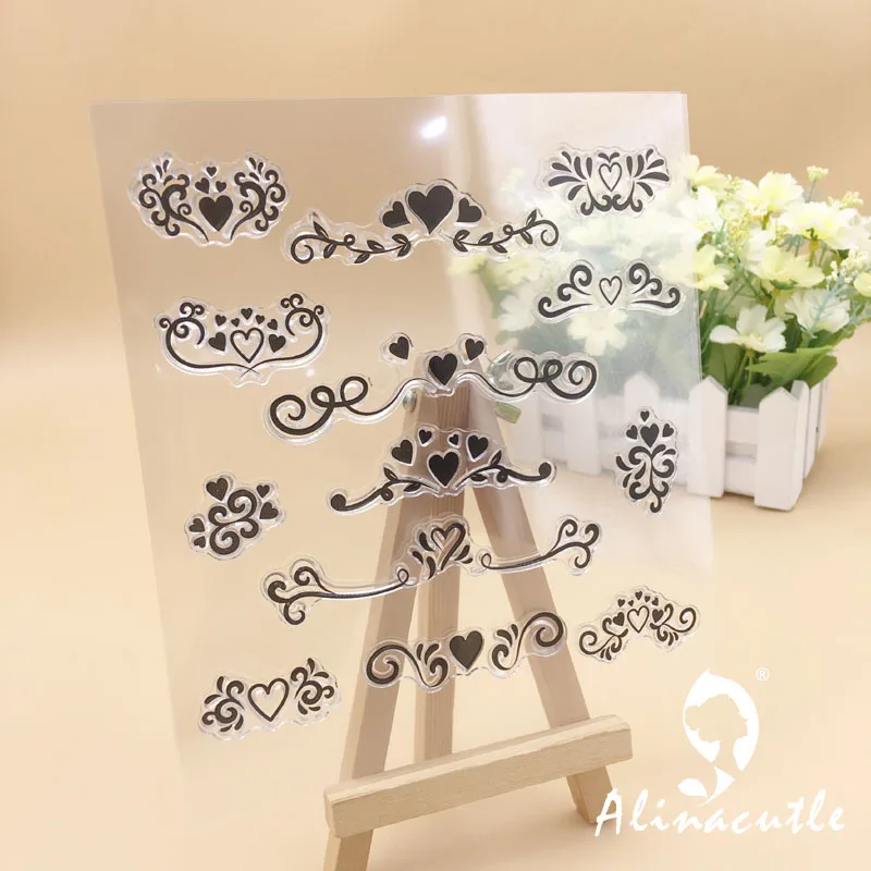 Прозрачные штампы в форме сердца винтажные края сделай сам альбом для