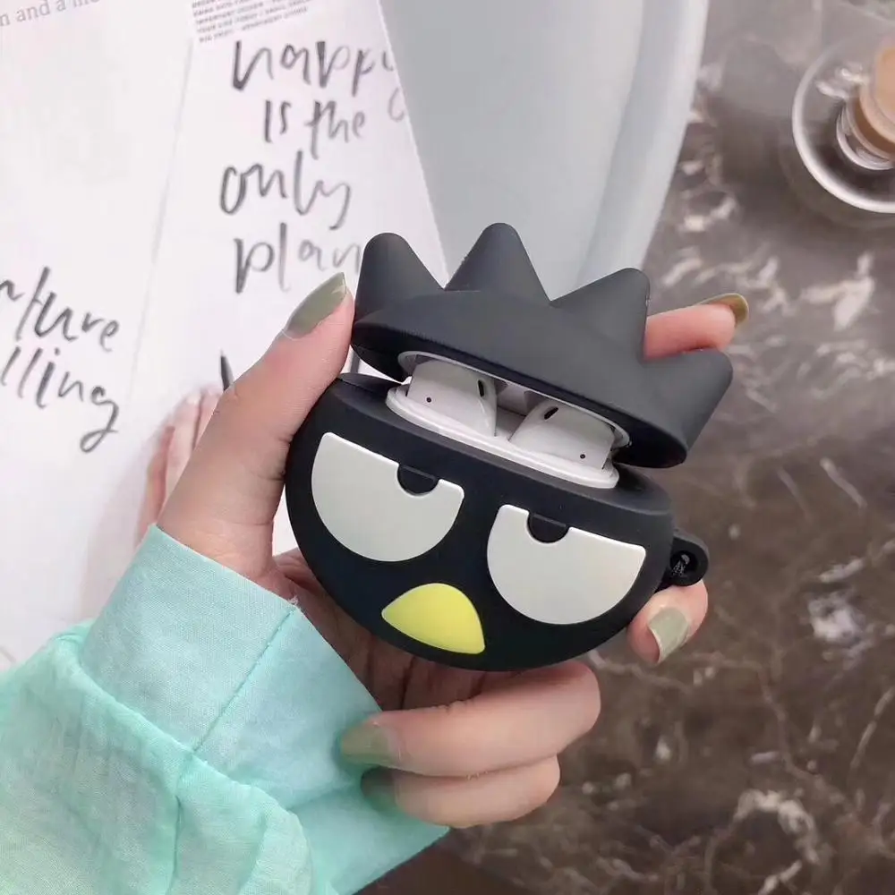 3D мультфильм плохой BADTZ-MARU Луна Кошка Силиконовый мягкий чехол для Apple Airpods 1/2 крышка беспроводной Bluetooth наушники чехол для гарнитуры