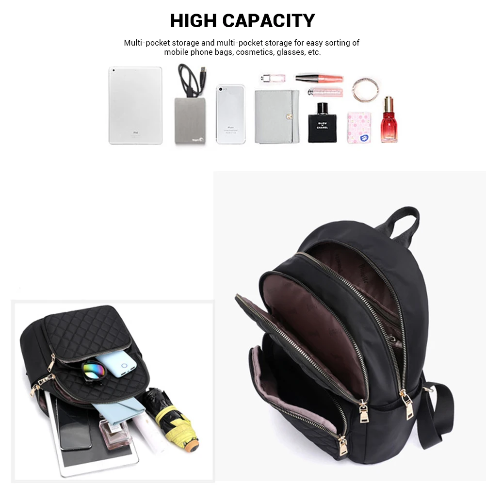 Однотонный ромбовидный рюкзак модный Удобный нейлоновая сумка для женщин