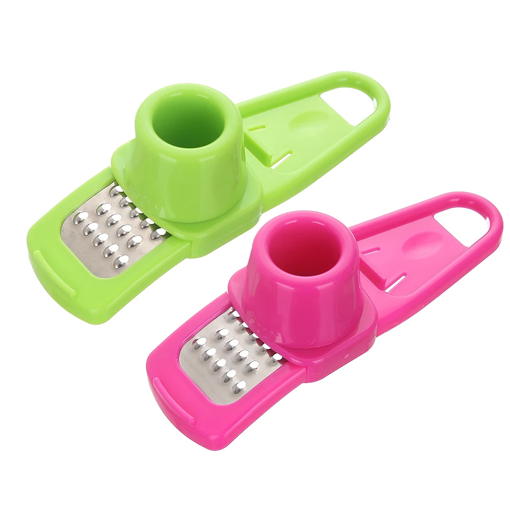 

2PCS Stainless Steel PP Garlic Presses Ginger Cutter Candy Color Plastic Grinding Tool Microplaner Planer Kitchen Grater Grinder