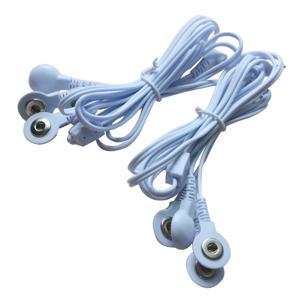 Электрический стимулятор с 8 электродными подушечками белый импульсный массажер