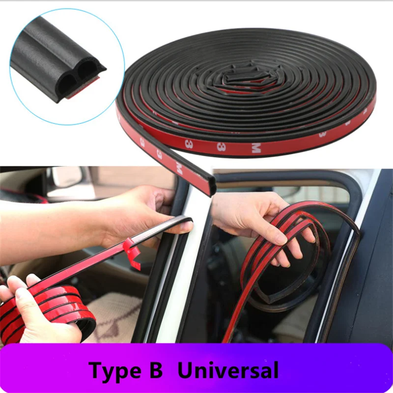 Уплотнительная лента для автомобильной двери 5 метров в форме B P Z большой D EPDM