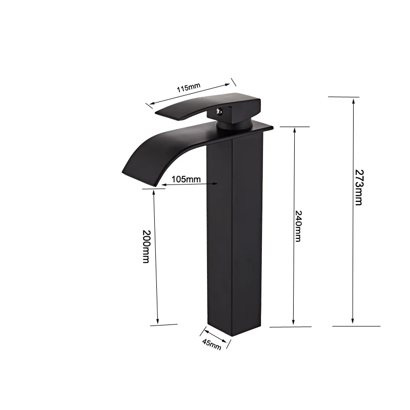Латунный Смеситель для ванной комнаты Водопад кран раковины крепление на
