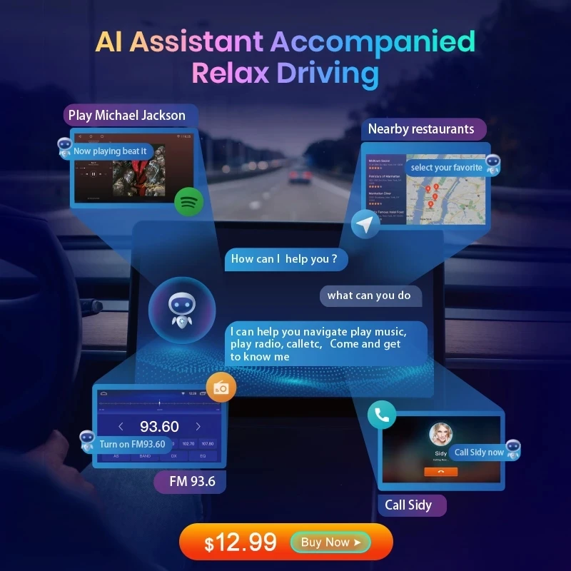 AWESAFE AI Voice 2 din Android автомобильное радио для Renault Logan Sandero 2012-2019 Carplay 4G Автомобильный