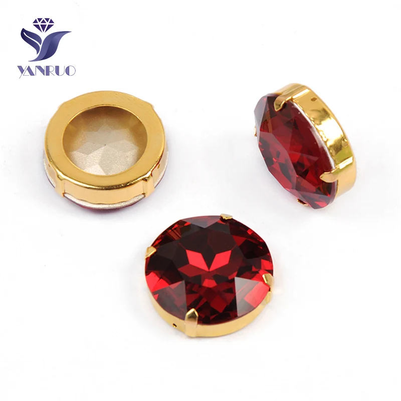 Siam Yanruo 1201 круглая нашивная СТРАЗА стеклянные поделки камни и кристаллы Точка назад большие стразы для украшения - Цвет: Siam
