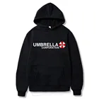 Худи Umbrella Corporation для мужчин и женщин, винтажный стильный свитшот с воротником-стойкой, нейтральный стиль, худи, пуловер