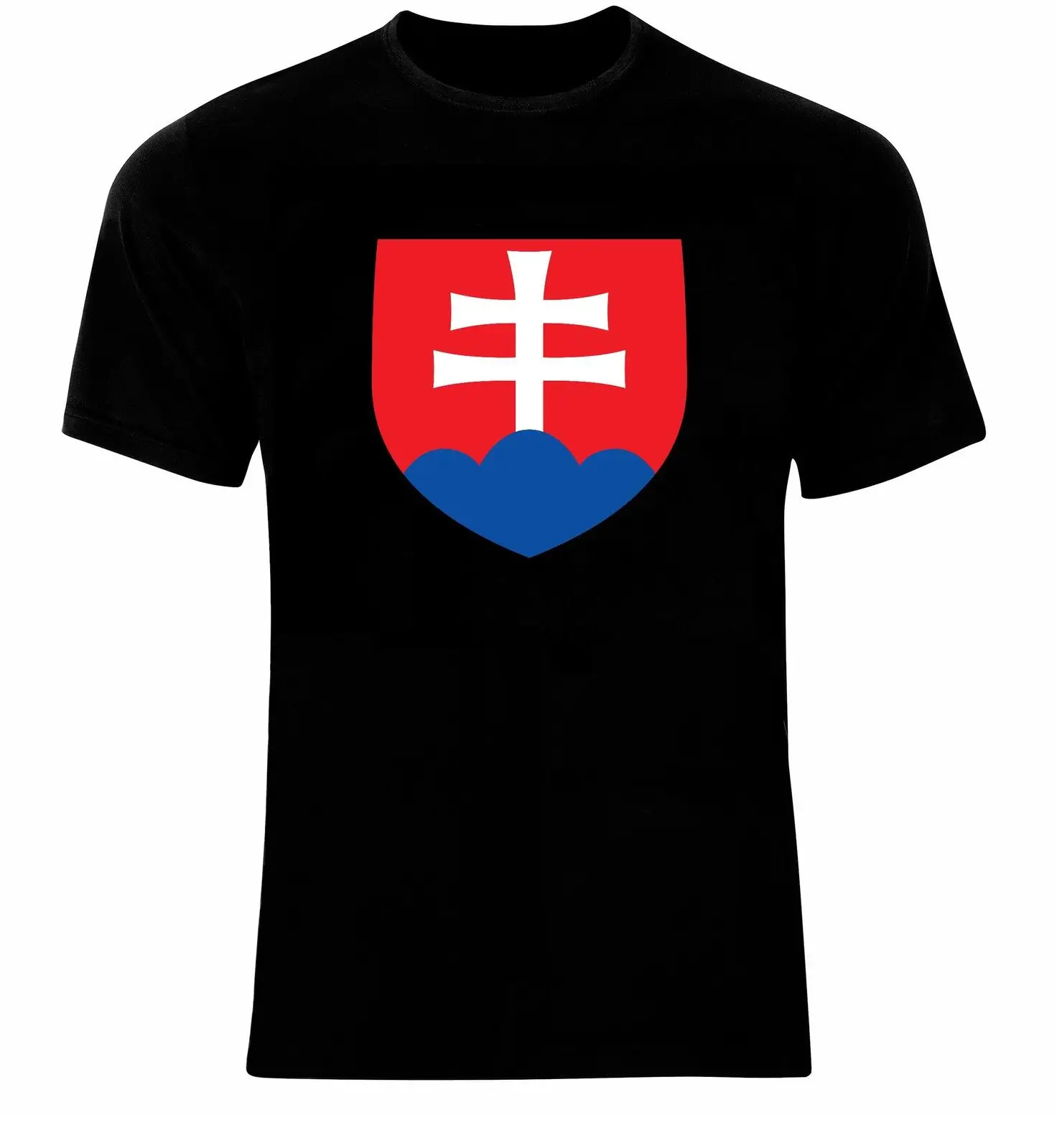 

Slovak Republic Coat of Arms Slovakia Arms Flag T-Shirt. Summer Cotton O-Neck Short Sleeve Men's T Shirt New Size S-3XL