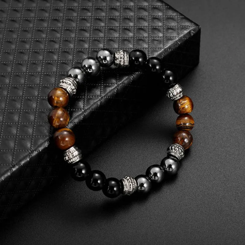 

Unisex Bracelet 8mm Beaded Charm Bangle Exquisite Jewelry