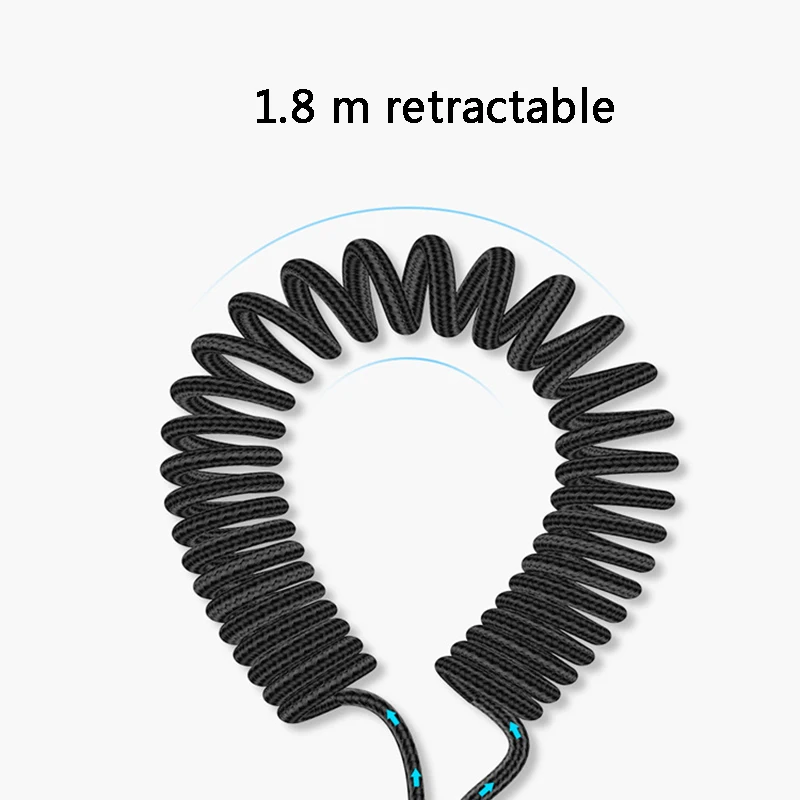 Кабель usb type-c 2.1A быстрое зарядное устройство 1,8 M масштабируемые usb-кабели для Xiaomi mi 9 Red mi Note 7 huawei samsung Iphone Android оборудование