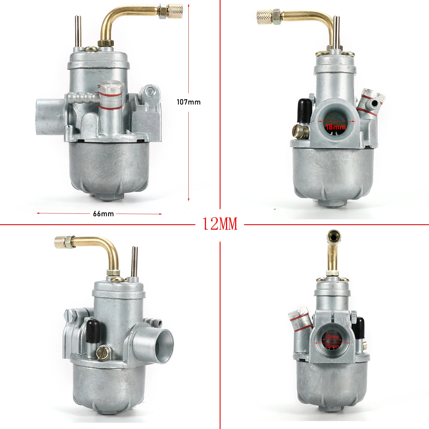 Мотоцикл 12 мм 15 17 пух PHBG Carburador Dellorto гоночный карбюратор 2-х тактный Yamaha м зума ATV