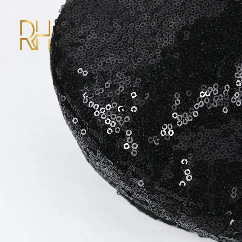 Новинка женская модная шляпа береты с блестками головной убор шапка и украшением