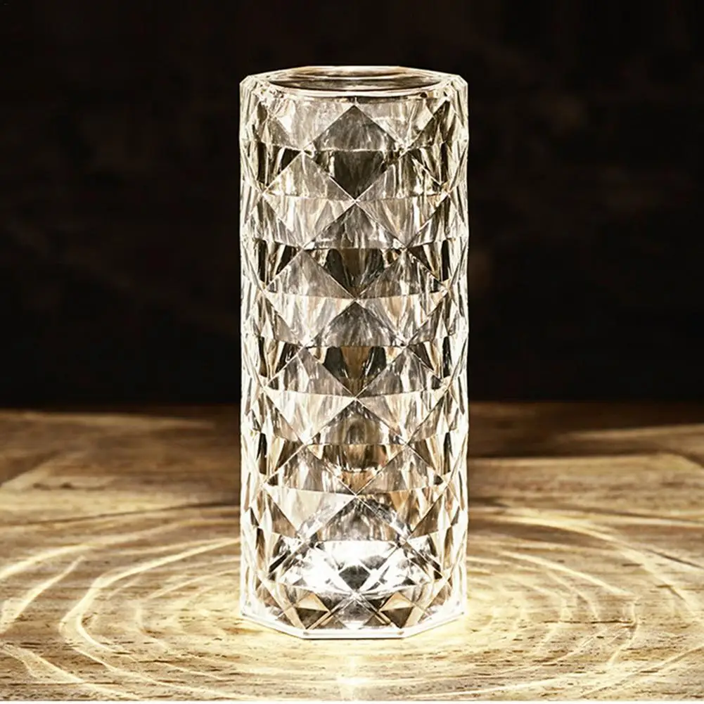 LED de cristal de diamante l&aacute;mpara de mesa por USB l&aacute;mpara de mesita de noche luz decorativa para noche para restaurante dormitorio decoraci&oacute;n del hogar-0
