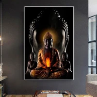 gold buddha wall art canvas paintings posters and modern buddha canvas abstract prints art wall pictures for living room decor