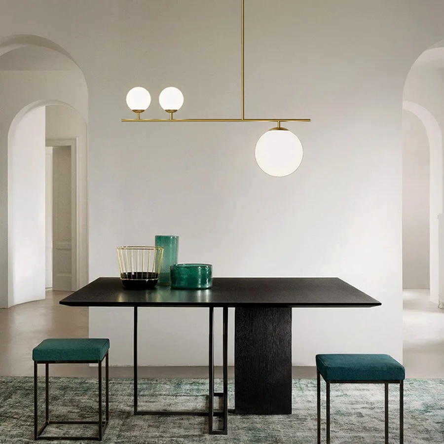 

Nordic Style LED Chandelier Brass Ceiling Hanging Lights Dining Room Table Kitchen Island Suspension Lamp Restaurant Deco Light
