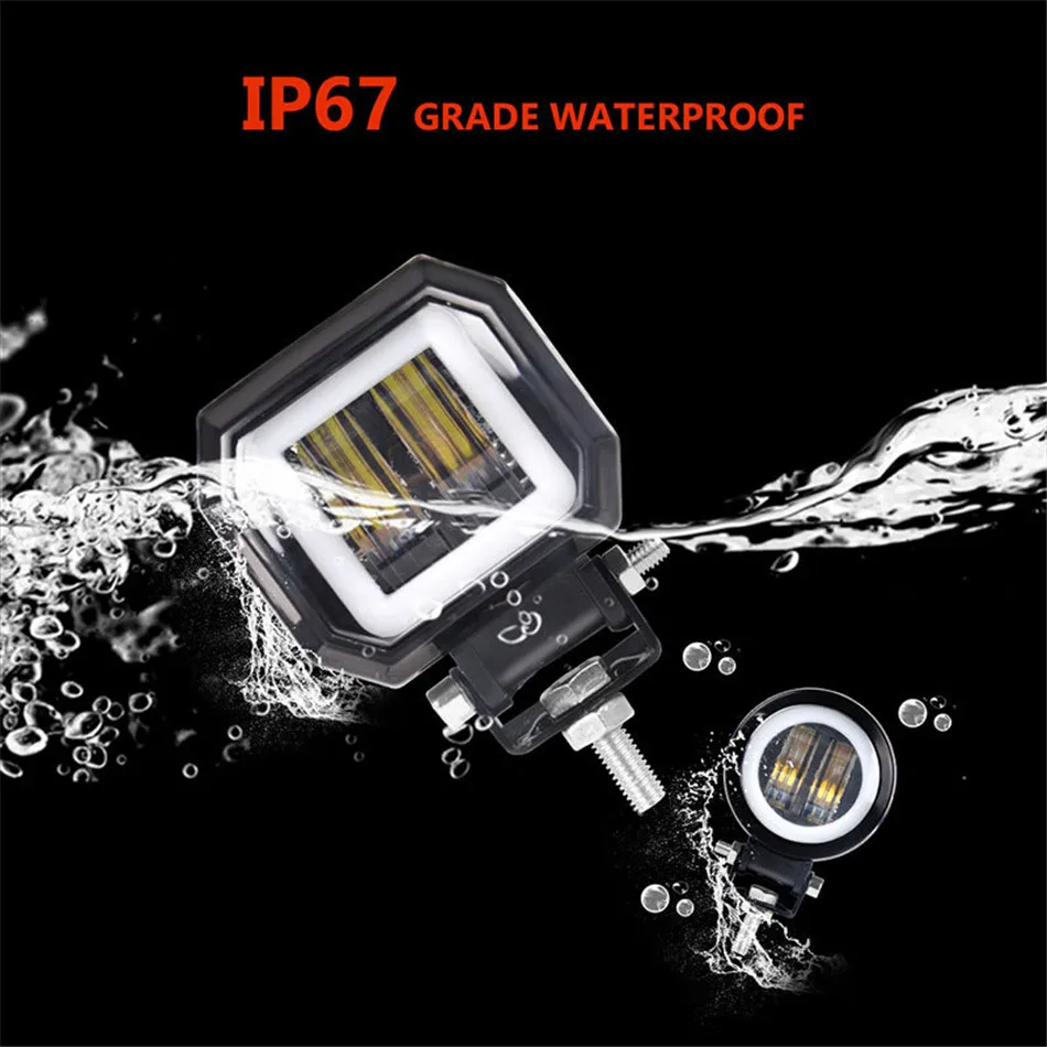 3 Inch Led Work Light Bar Fog Lamp Driving Daytime Off Road Spot 12V 24V 6000K for Motorcycle Halo Jeeps ATV SUV Headlight | Автомобили и