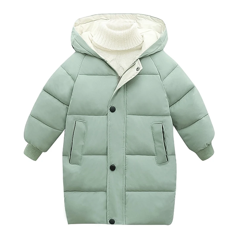 2021 new girls' winter warm coat and jacket children's quality solid color long sleeve wool 3-8 years old baby girl | Детская