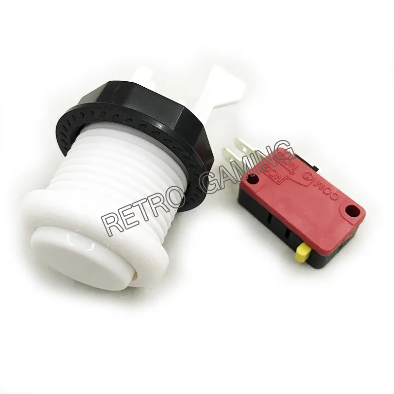 100 шт 28 мм монтажное отверстие аркадная кнопка американский стиль 6 цветов