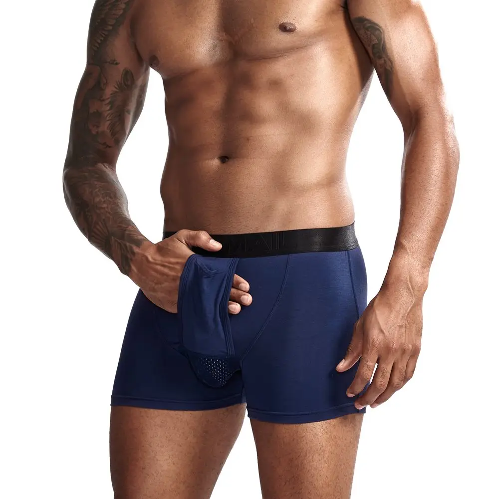 JOCKMAIL модал Мужское нижнее белье боксершортики сетка Мошонка уход капсула функция молодежное здоровье сеульская выпуклая разделительная пестрые трусы
