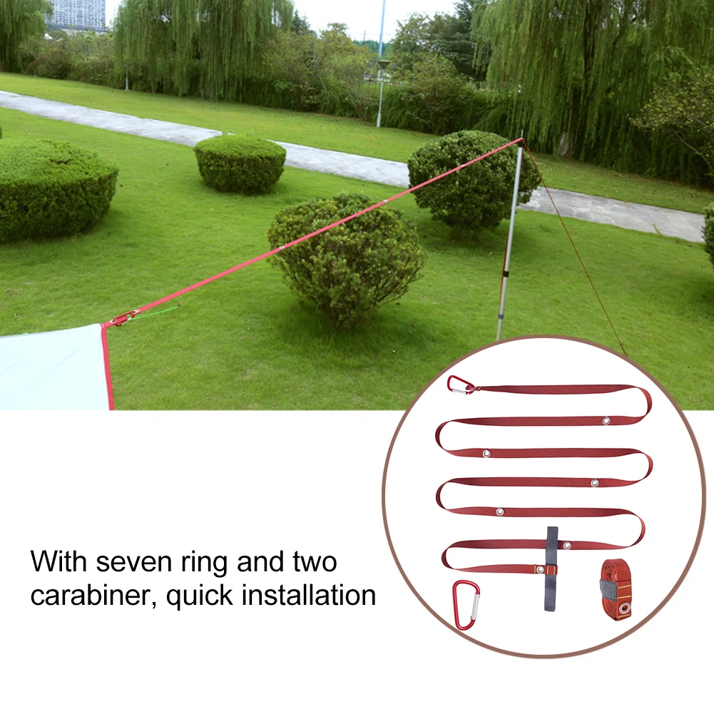 

Practical Tent Extension Belt Nylon Easy Install Heavy Duty Outdoor Camping With Carabiner Adjustable Durable Hanging Hammock