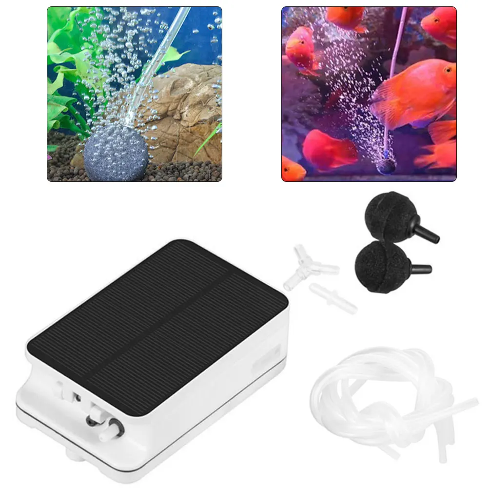 Аквариумный воздушный насос на солнечной батарее для аквариума аквариумный пруд