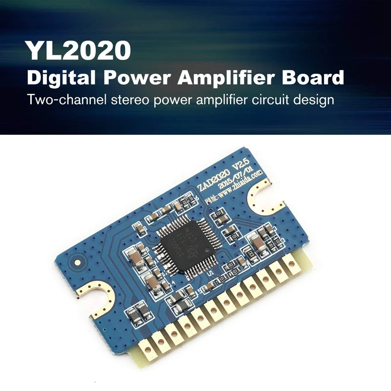 2*20W DC 12V 24V Mini Stereo Audio Amplifier Board YL2020 V1.0 Dual Channel Class D AMP Module 2x20W | Обустройство дома