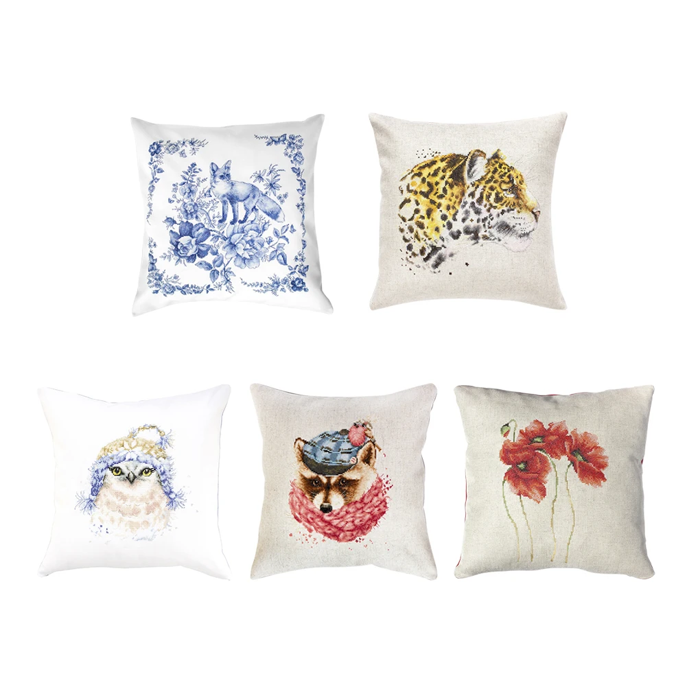 Наборы для вышивки крестиком наборы с изображением животных и цветов хлопковая