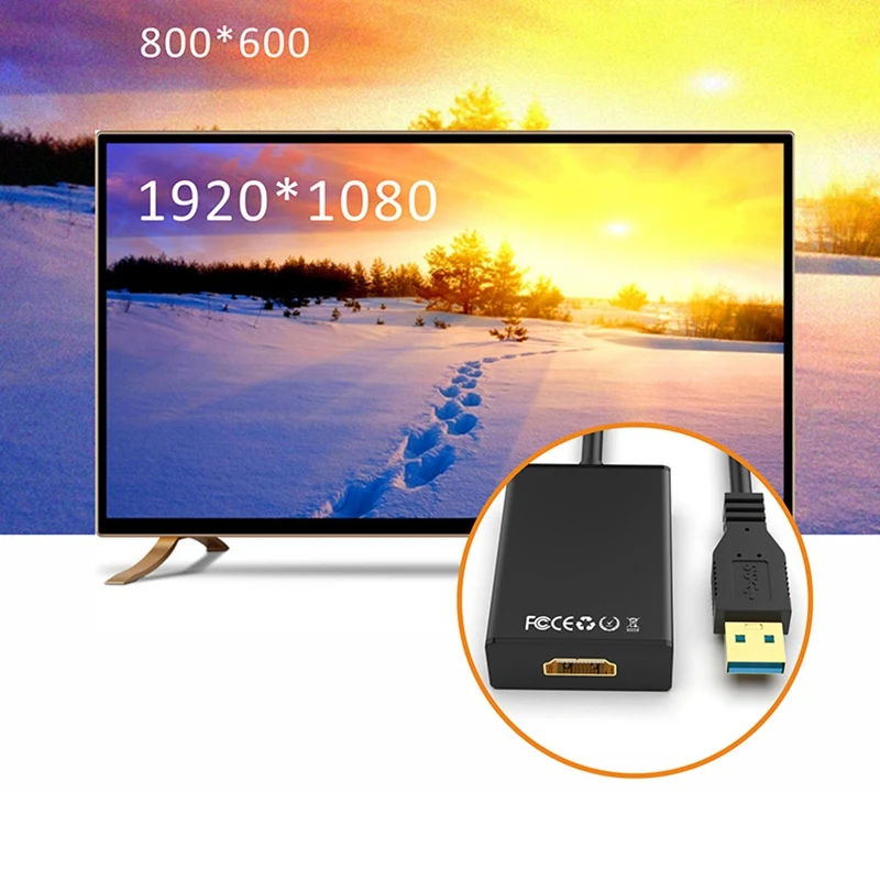 Адаптер-конвертер HD 1080P USB 3 0 в HDMI-совместимый кабель-адаптер внешний видеоадаптер