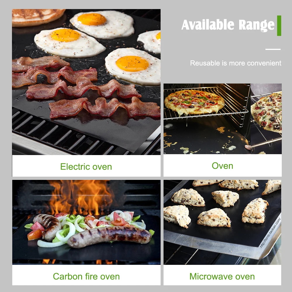 Коврик для гриля и барбекю не прилипающий коврик выпечки на открытом воздухе