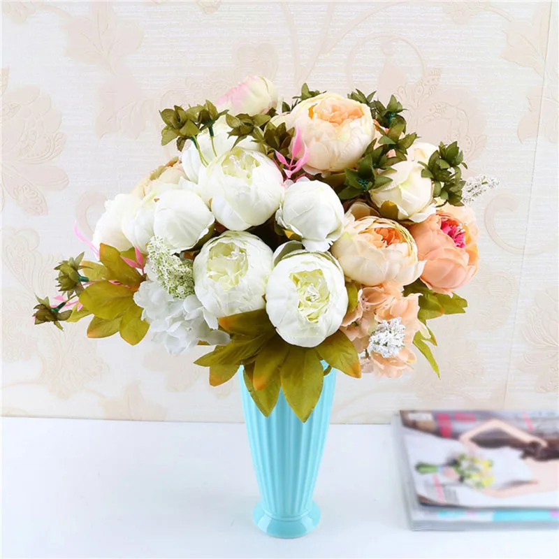 Имитация пиона искусственные цветы для домашнего стола Свадебные украшения