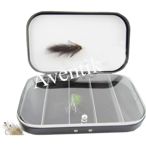 

Aventik Aluminum Tube Fly Box For Fishing 155X95X27mm (6" x 3.5" x 1.4'') L