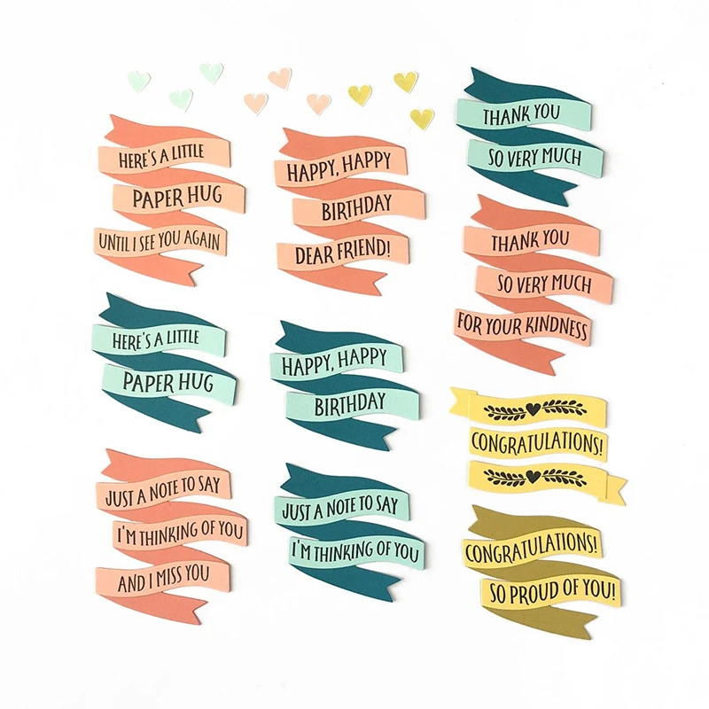 

UNTIL I SEE YOU AGAIN HERE'S ALITTLE PAPE HUG Metal Cutting Die And Stamp Scrapbooking Background DIY Decoration Craft