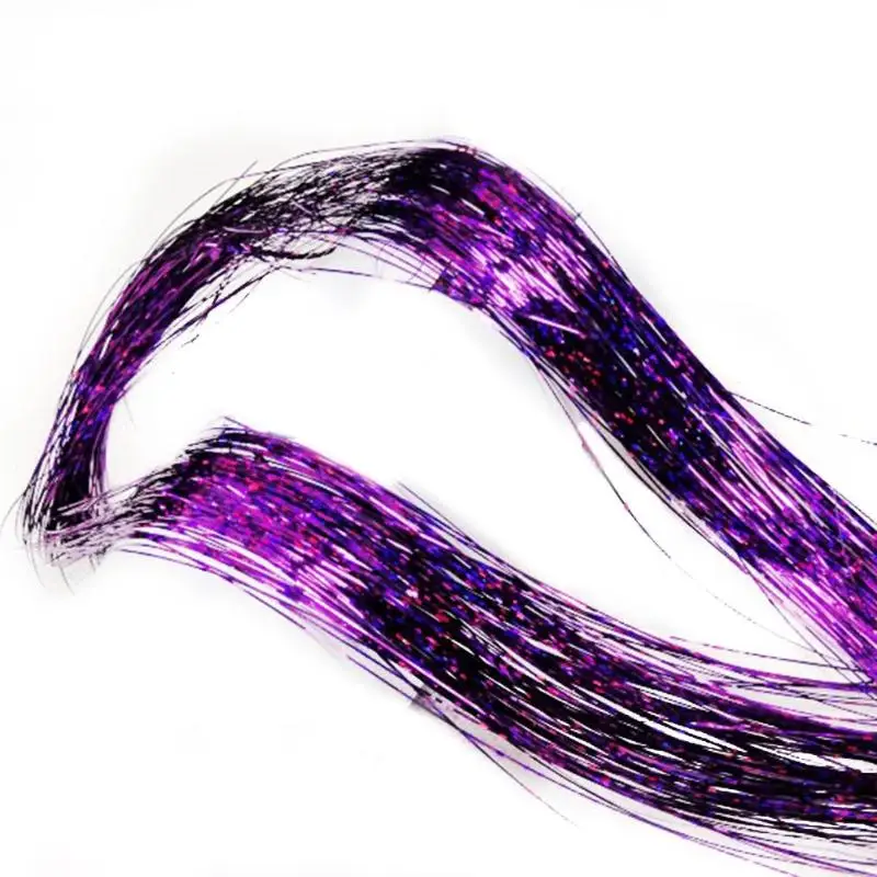 

Glitter Rainbow False Hair Strand Long Piece Party Stage Performances Weddings Photographs Makeup Hair Styling Accessory