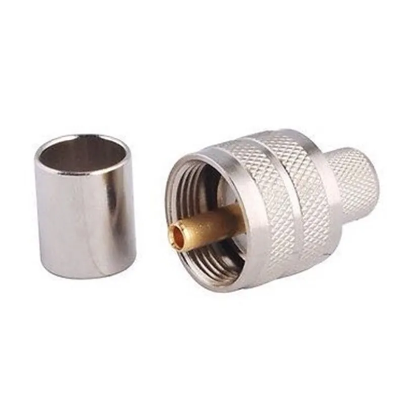 

UHF SL16-J7 Male Plug RC Connector Crimp For RG213 LMR400 Cable