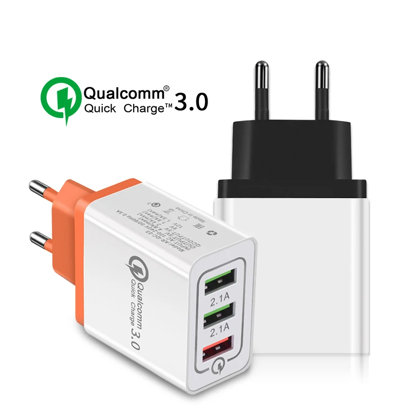 QC 3,0 5V 3A USB зарядное устройство Быстрая зарядка 3,0 адаптер быстрой зарядки 3 USB зарядное устройство для мобильного телефона iphone XR XS Max X 7 8 зарядное устройство s