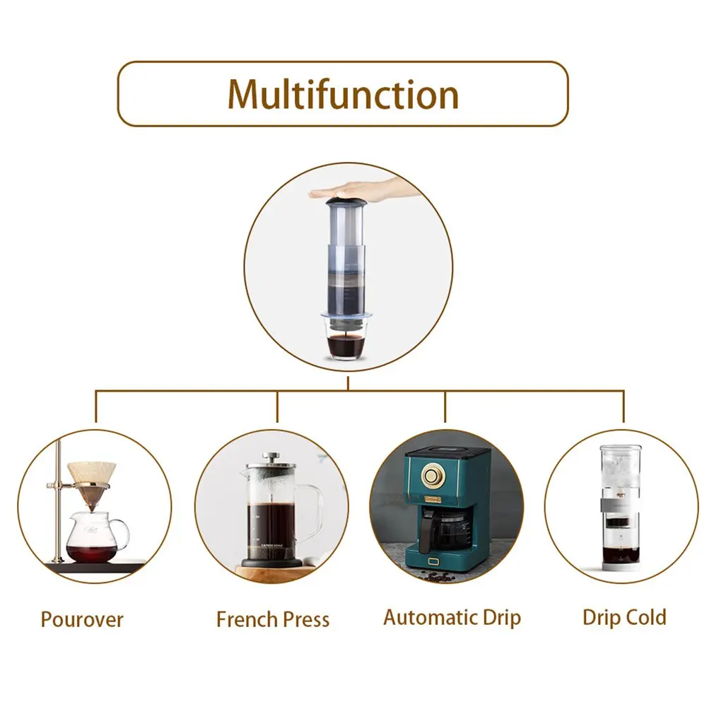 

French Pressure Filter Pot Portable Hand Pressure Coffee Pot Hand Coffee Equipment European And American Drip Type