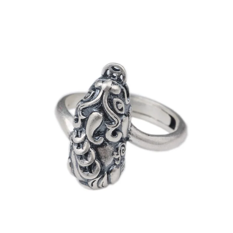 

Heitai silver wholesale new S990 foot silver ring with opening ring