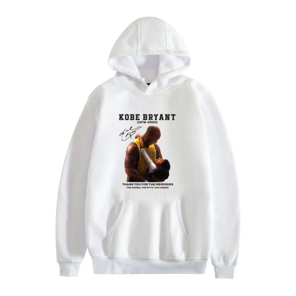 Толстовка Брайант Кобе баскетбольная памятная с длинным рукавом Мужская Черная