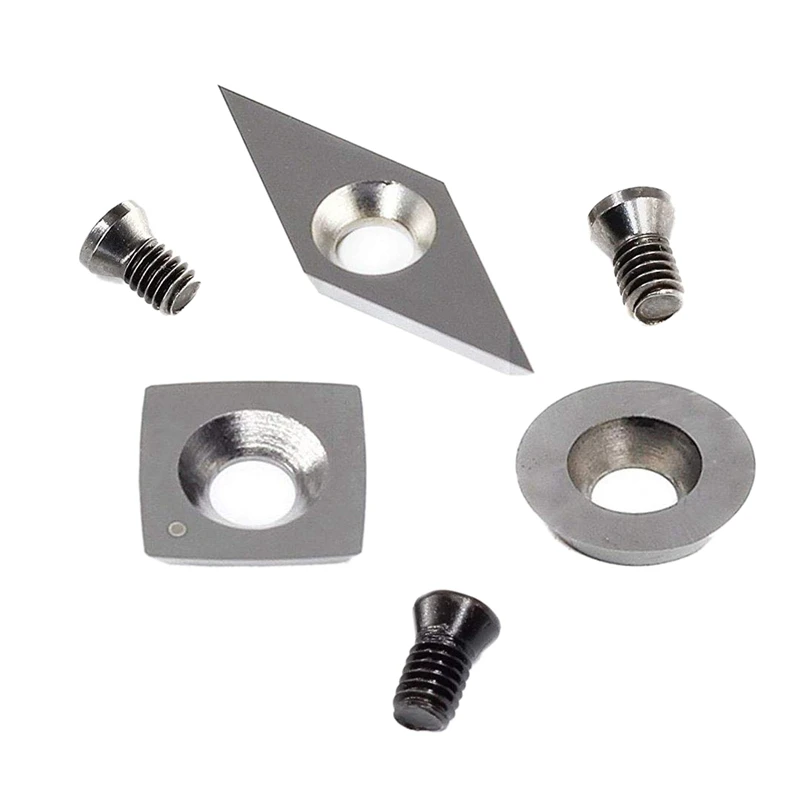 

Best 3Pcs Tungsten Carbide Cutters Inserts Set For Wood Lathe Turning Tools(Include 11Mm Square With Radius,12Mm Round,28X10Mm D