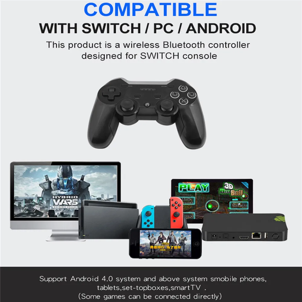 

Portable Wireless Bluetooth Game Joystick Controller with NFC for Nintend Switch Game Console PC Android Built-in 400mAh Battery