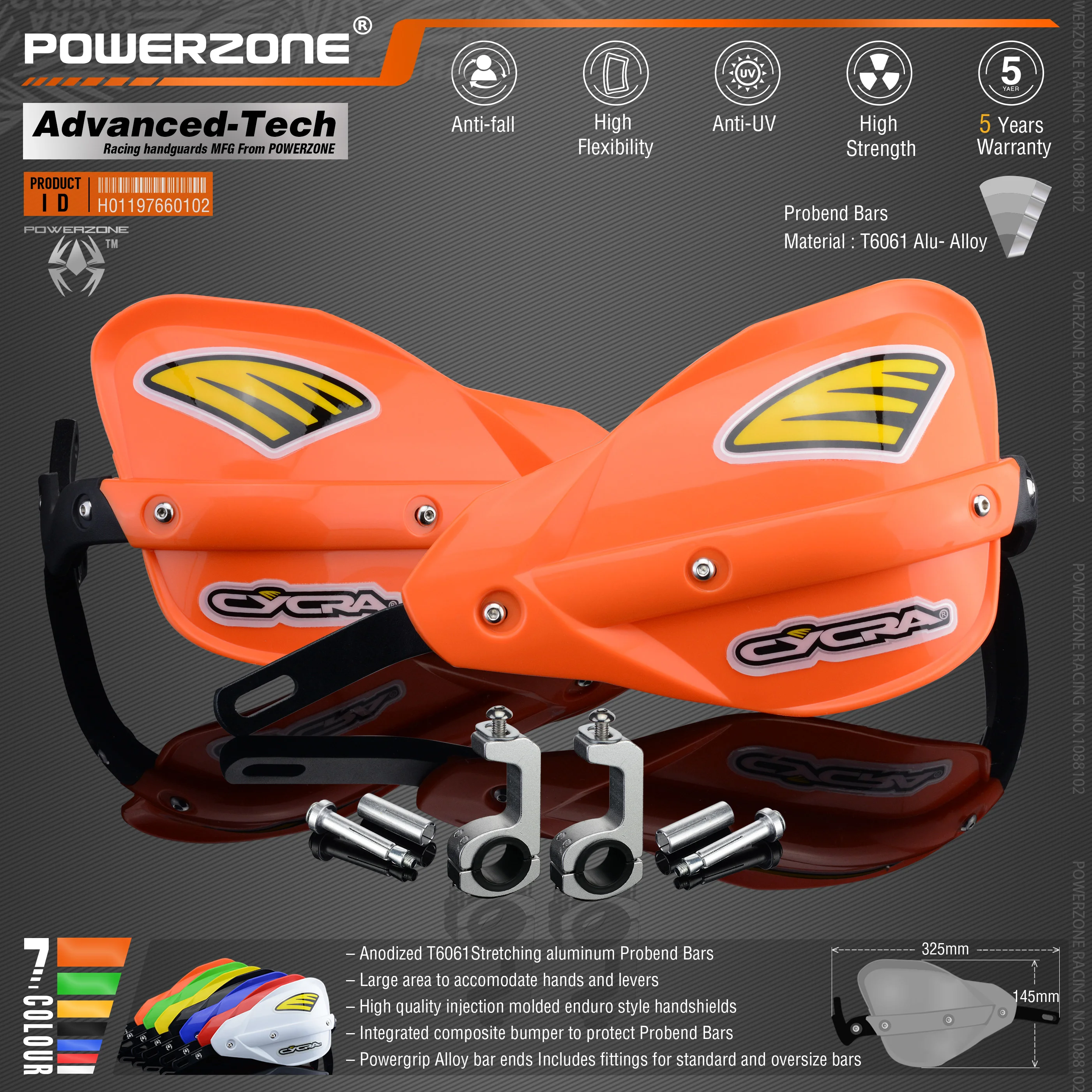 Цевье Powerzone Probend для мотоцикла Honda KTM ADV EXC EnduroHusqvarna TE CRF WRF DRZ KLX Цевье Powerzone Probend для мотоцикла Honda KTM ADV EXC EnduroHusqvarna TE CRF WRF DRZ KLX