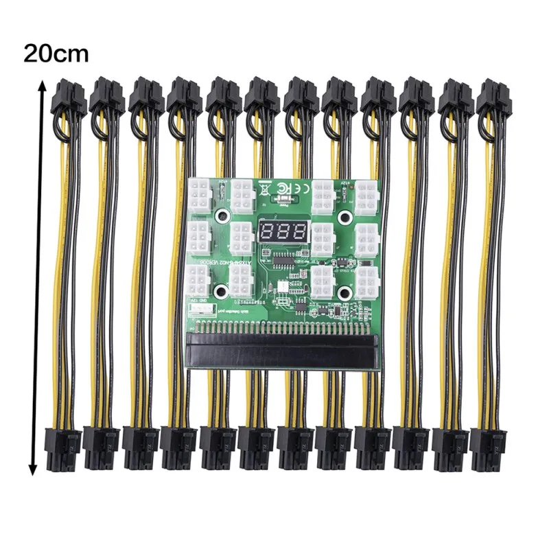 

Power Module Branch Board For HP 750W 1200W Server PSU Power Conversion 12pcs 6-pin To 8-pin BTC Power Cord .