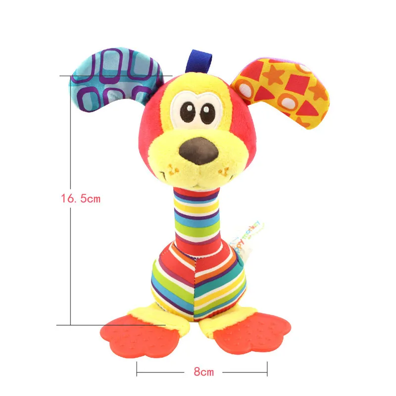 Мягкие набитые плюшем Животные погремушка грызунок шуршание колокольчик с