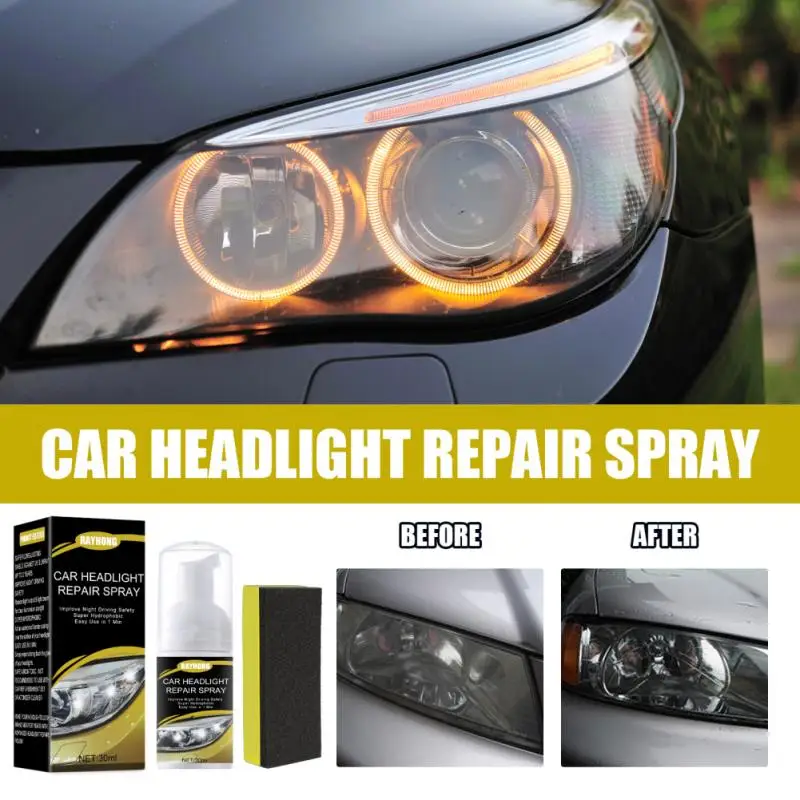 

30ml Car Headlight Polishing Agent Scratch Remover Repair Fluid Yellowing Repair, Oxidation, Blur Car Polish And Maintenance Kit