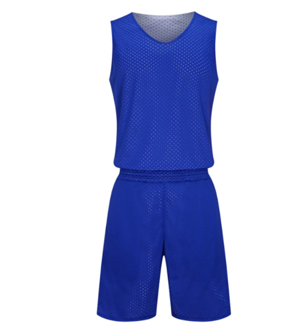 

Double-sided Wearable Basketball Jersey Sets Uniforms Sports Clothing Breathable Quick Dry Men Basketball Training Suits